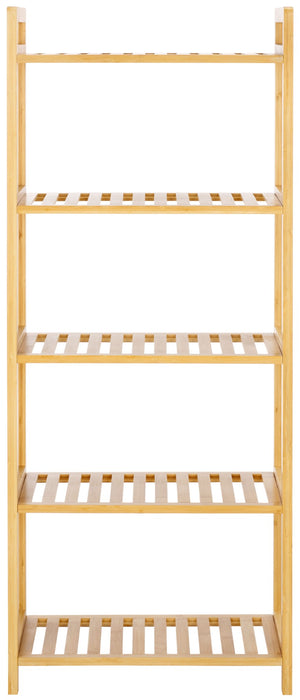 Safavieh Frigga 5-Tier Bamboo Shelf - Elegant Vertical Storage Solution For Modern & Rustic Interiors STG1918A