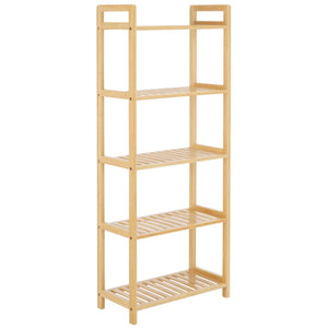 Safavieh Frigga 5-Tier Bamboo Shelf - Elegant Vertical Storage Solution For Modern & Rustic Interiors STG1918A