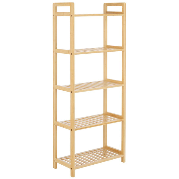 Safavieh Frigga 5-Tier Bamboo Shelf - Elegant Vertical Storage Solution For Modern & Rustic Interiors STG1918A