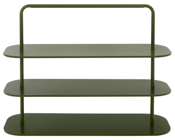 Safavieh Jordan 3 Tier Metal Shoe Rack Matte Powder Coated Organizer for Entryway or Closet Green STG2500B