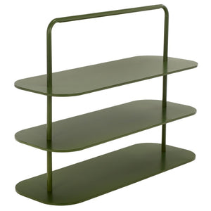 Safavieh Jordan 3 Tier Metal Shoe Rack Matte Powder Coated Organizer for Entryway or Closet Green STG2500B