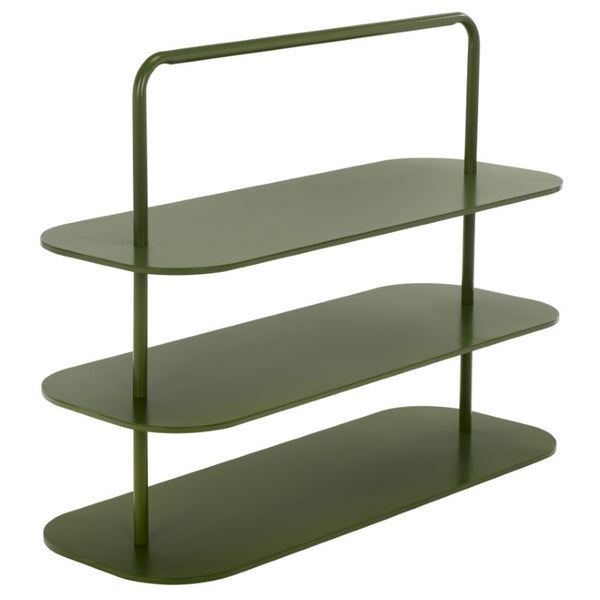 Safavieh Jordan 3 Tier Metal Shoe Rack Matte Powder Coated Organizer for Entryway or Closet Green STG2500B