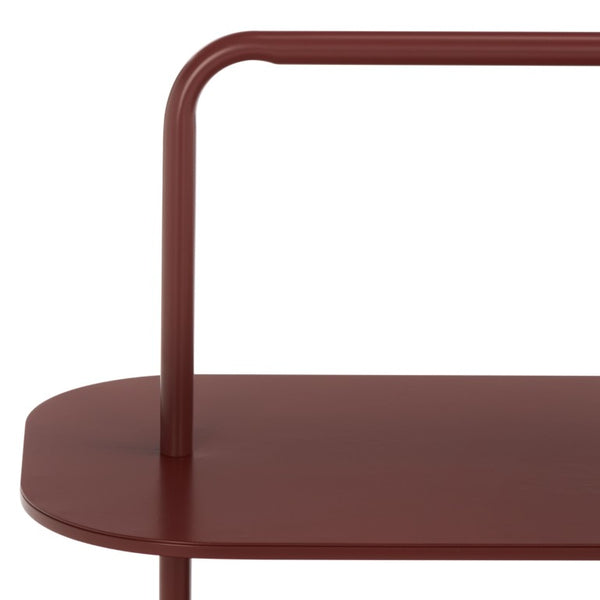 Safavieh Jordan 3 Tier Metal Shoe Rack Matte Powder Coated Organizer for Entryway or Closet Brick Red STG2500C