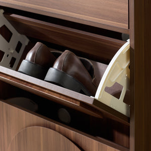 Safavieh Willam Shoe Rack - Elevate Your Storage With Chic Walnut Design For A Stylish, Organized Space Walnut Pb & Mdf Stg3100a