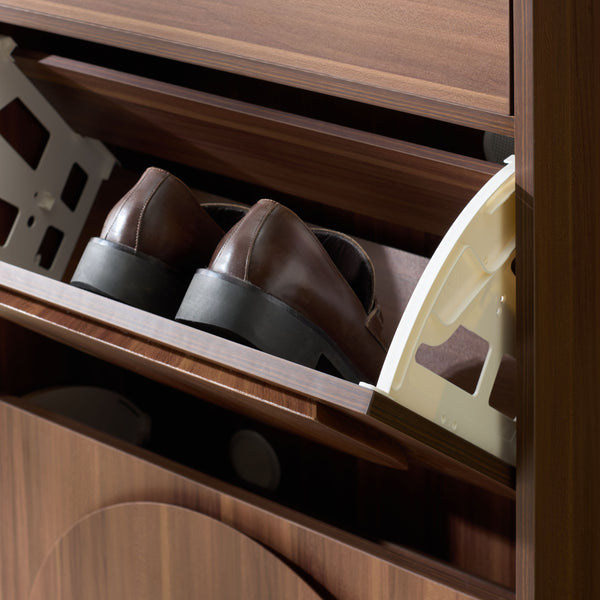 Safavieh Willam Shoe Rack - Elevate Your Storage With Chic Walnut Design For A Stylish, Organized Space Walnut Pb & Mdf Stg3100a