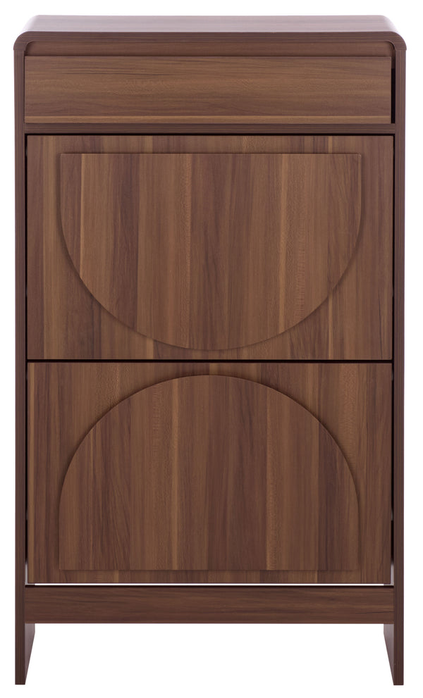 Safavieh Willam Shoe Rack - Elevate Your Storage With Chic Walnut Design For A Stylish, Organized Space Walnut Pb & Mdf Stg3100a