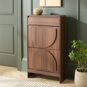 Safavieh Willam Shoe Rack - Elevate Your Storage With Chic Walnut Design For A Stylish, Organized Space Walnut Pb & Mdf Stg3100a