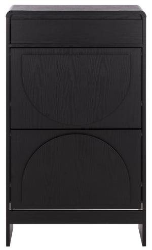 Safavieh Willam Shoe Rack - Elevate Your Storage With Chic Walnut Design For A Stylish, Organized Space Black Pb & Mdf Stg3100b