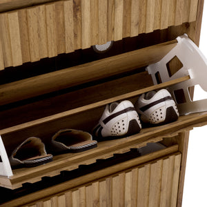 Safavieh Sohan Shoe Rack - Elegant Oak Storage Solution For Home Or Office, Stylish And Durable Design Oak Pb & Mdf Stg3101a