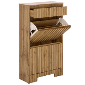 Safavieh Sohan Shoe Rack - Elegant Oak Storage Solution For Home Or Office, Stylish And Durable Design Oak Pb & Mdf Stg3101a