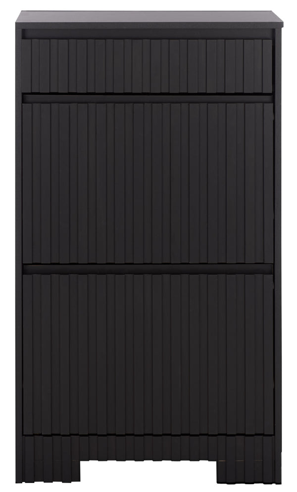 Safavieh Sohan Shoe Rack - Elegant Oak Storage Solution For Home Or Office, Stylish And Durable Design Black Pb & Mdf Stg3101b