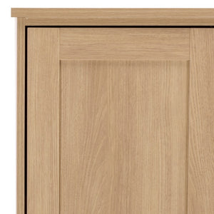 Safavieh Shafa Two Door Wardrobe with Brass Hardware Slim Tall Bedroom Storage Cabinet Beige STG3102B-2BX