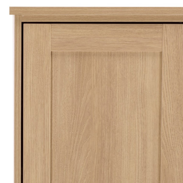 Safavieh Shafa Two Door Wardrobe with Brass Hardware Slim Tall Bedroom Storage Cabinet Beige STG3102B-2BX