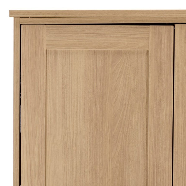 Safavieh Shafa Three Door Wardrobe with Brass Hardware Refined Storage for Modern Bedrooms Beige STG3103B-3BX