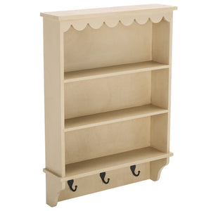 Safavieh Haven Wall Rack With 3 Hooks And Open Shelves For Stylish Entryway Storage And Organization Solutions Natural STG5702A