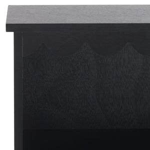 Safavieh Haven Wall Rack With 3 Hooks And Open Shelves For Stylish Entryway Storage And Organization Solutions Matt Black STG5702B