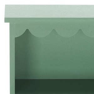 Safavieh Haven Wall Rack With 3 Hooks And Open Shelves For Stylish Entryway Storage And Organization Solutions Sage Green STG5702C