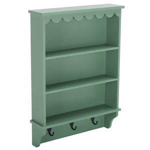Safavieh Haven Wall Rack With 3 Hooks And Open Shelves For Stylish Entryway Storage And Organization Solutions Sage Green STG5702C