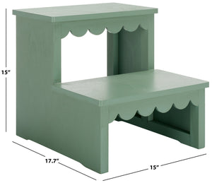 Safavieh Haven 2-step Stool - Elegant Wooden Design For Stylish Home Décor & Everyday Convenience Sage Green Wood Stg5703c