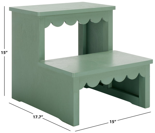 Safavieh Haven 2-step Stool - Elegant Wooden Design For Stylish Home Décor & Everyday Convenience Sage Green Wood Stg5703c