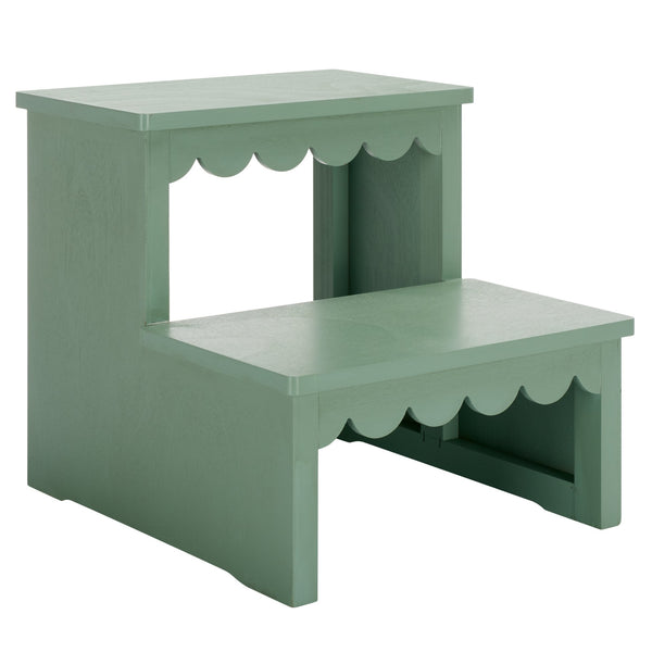 Safavieh Haven 2-step Stool - Elegant Wooden Design For Stylish Home Décor & Everyday Convenience Sage Green Wood Stg5703c