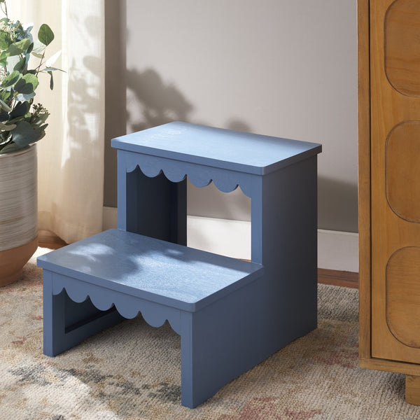 Safavieh Haven 2-step Stool - Elegant Wooden Design For Stylish Home Décor & Everyday Convenience Blue Wood Stg5703d