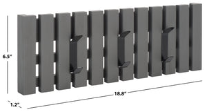 Safavieh Cato 3 Hook Wall Mounted Coat Rack For Organized Entryways - Modern Design For Any Space Grey Mdf,Iron Stg5704a