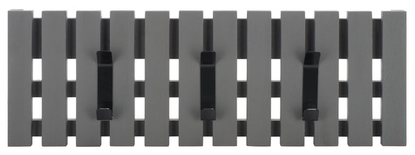 Safavieh Cato 3 Hook Wall Mounted Coat Rack For Organized Entryways - Modern Design For Any Space Grey Mdf,Iron Stg5704a
