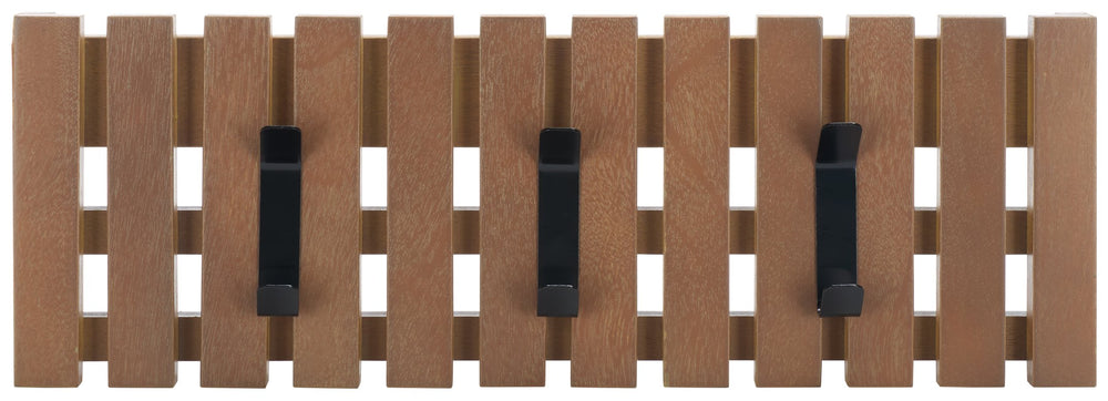 Safavieh Cato 3 Hook Wall Mounted Coat Rack For Organized Entryways - Modern Design For Any Space Sepia Mdf,Iron Stg5704b