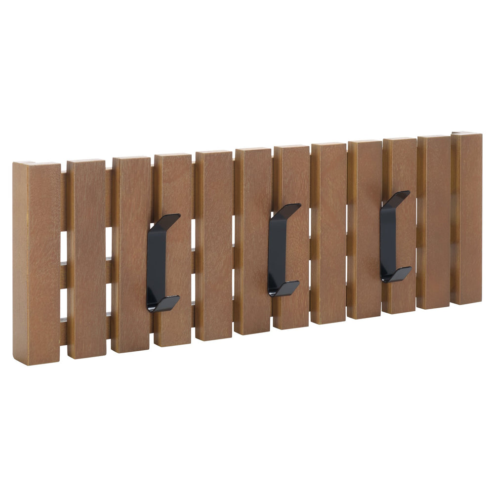 Safavieh Cato 3 Hook Wall Mounted Coat Rack For Organized Entryways - Modern Design For Any Space Sepia Mdf,Iron Stg5704b