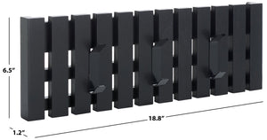 Safavieh Cato 3 Hook Wall Mounted Coat Rack For Organized Entryways - Modern Design For Any Space Black Mdf,Iron Stg5704e