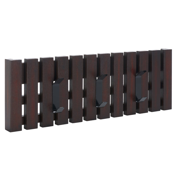 Safavieh Cato 3 Hook Wall Mounted Coat Rack For Organized Entryways - Modern Design For Any Space Brown Mdf,Iron Stg5704f