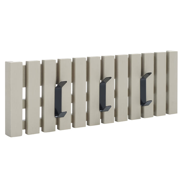 Safavieh Cato 3 Hook Wall Mounted Coat Rack For Organized Entryways - Modern Design For Any Space Vintage Grey Mdf,Iron Stg5704j