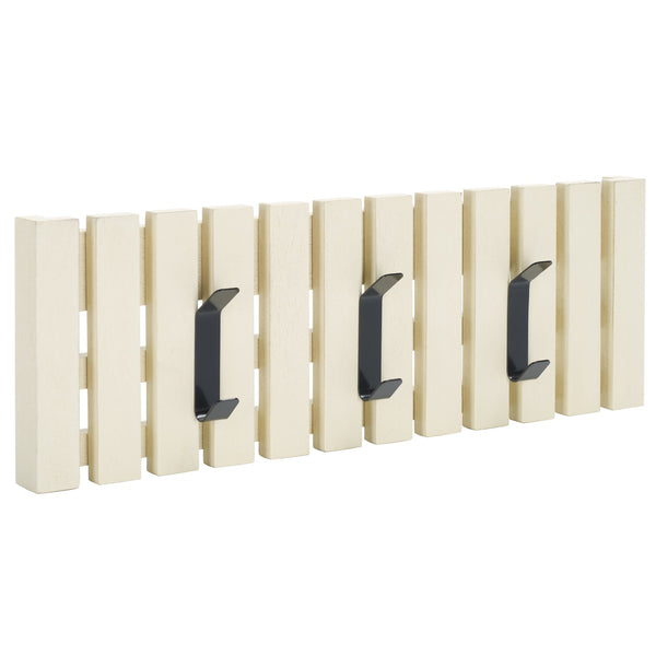 Safavieh Cato 3 Hook Wall Mounted Coat Rack For Organized Entryways - Modern Design For Any Space Distressed White , Mdf,Iron Stg5704l