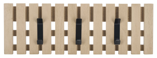 Safavieh Cato 3 Hook Wall Mounted Coat Rack For Organized Entryways - Modern Design For Any Space Sand Mdf,Iron Stg5704n