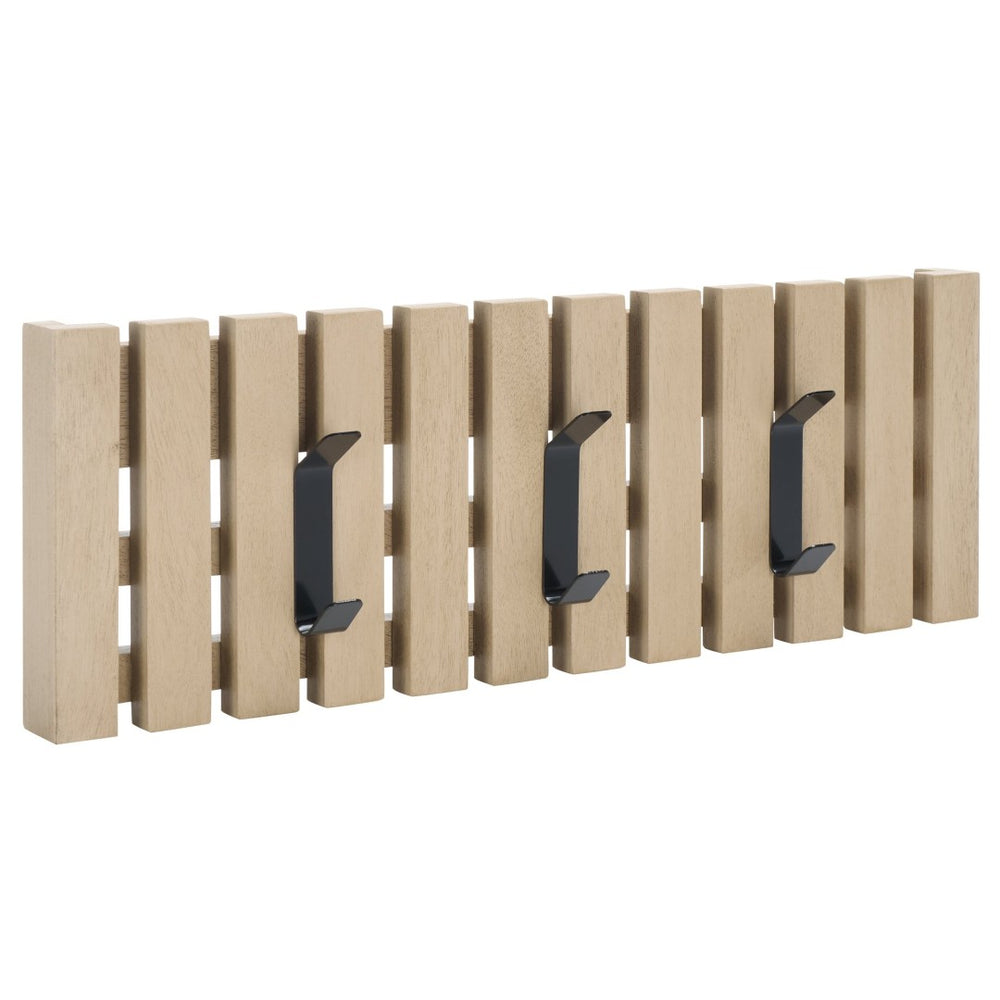 Safavieh Cato 3 Hook Wall Mounted Coat Rack - Modern Entryway Organizer For Coats, Bags, And Hats Sand STG5704N