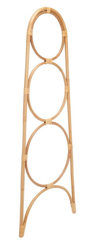 Safavieh Kino Three-Tier Towel Hanger - Stylish Rattan Storage For Towels, Throws, And Scarves In Any Room Natural STG6501A