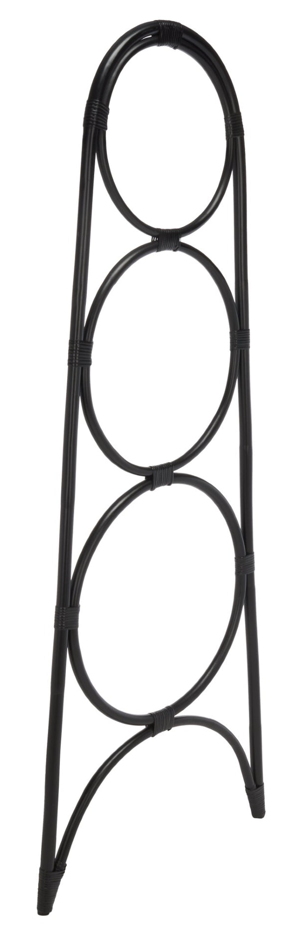 Safavieh Kino Three-Tier Towel Hanger - Stylish Rattan Storage For Towels, Throws, And Scarves In Any Room Black STG6501B