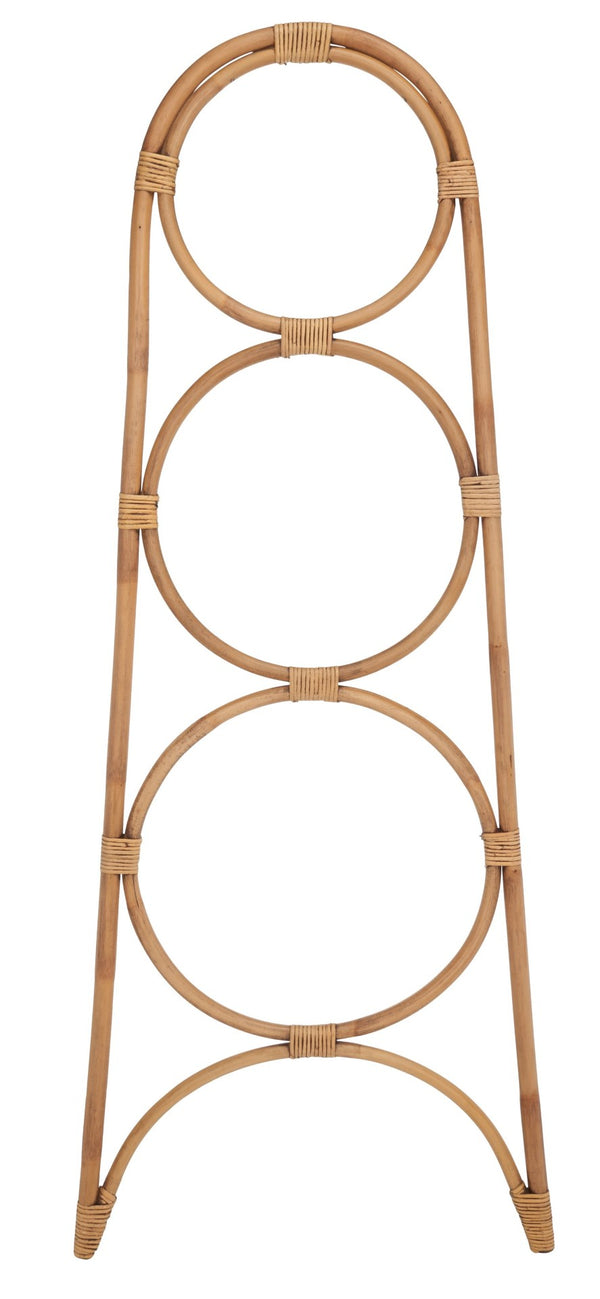 Safavieh Kino Three-Tier Towel Hanger - Stylish Rattan Storage For Towels, Throws, And Scarves In Any Room Honey Brown Wash STG6501C