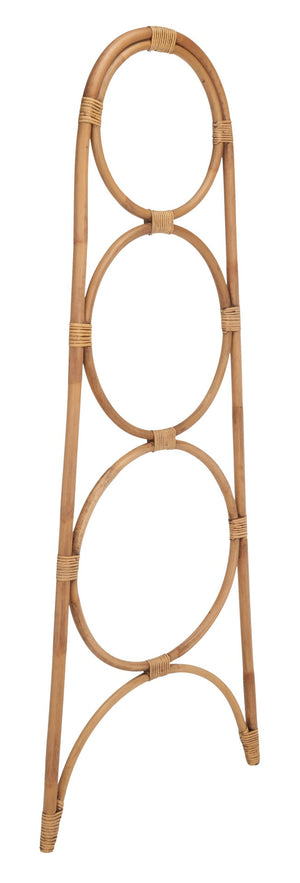 Safavieh Kino Three-Tier Towel Hanger - Stylish Rattan Storage For Towels, Throws, And Scarves In Any Room Honey Brown Wash STG6501C