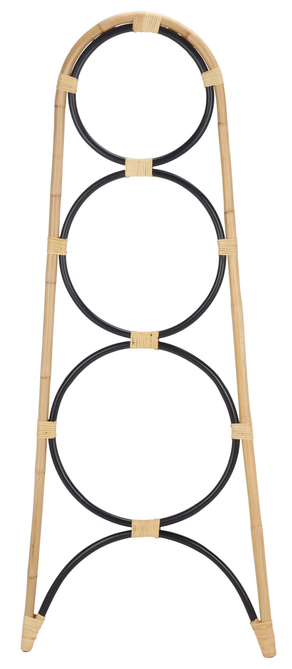 Safavieh Kino 3-tier Rattan Towel Hanger - Stylish Natural & Black Storage Solution For Home Elegance Natural ,Black Rattan Stg6501d