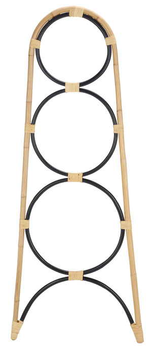 Safavieh Kino 3-tier Rattan Towel Hanger - Stylish Natural & Black Storage Solution For Home Elegance Natural ,Black Rattan Stg6501d