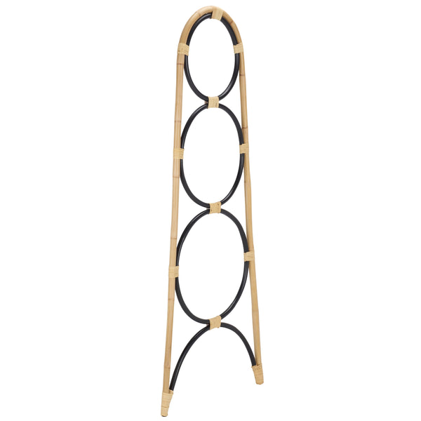 Safavieh Kino 3-tier Rattan Towel Hanger - Stylish Natural & Black Storage Solution For Home Elegance Natural ,Black Rattan Stg6501d