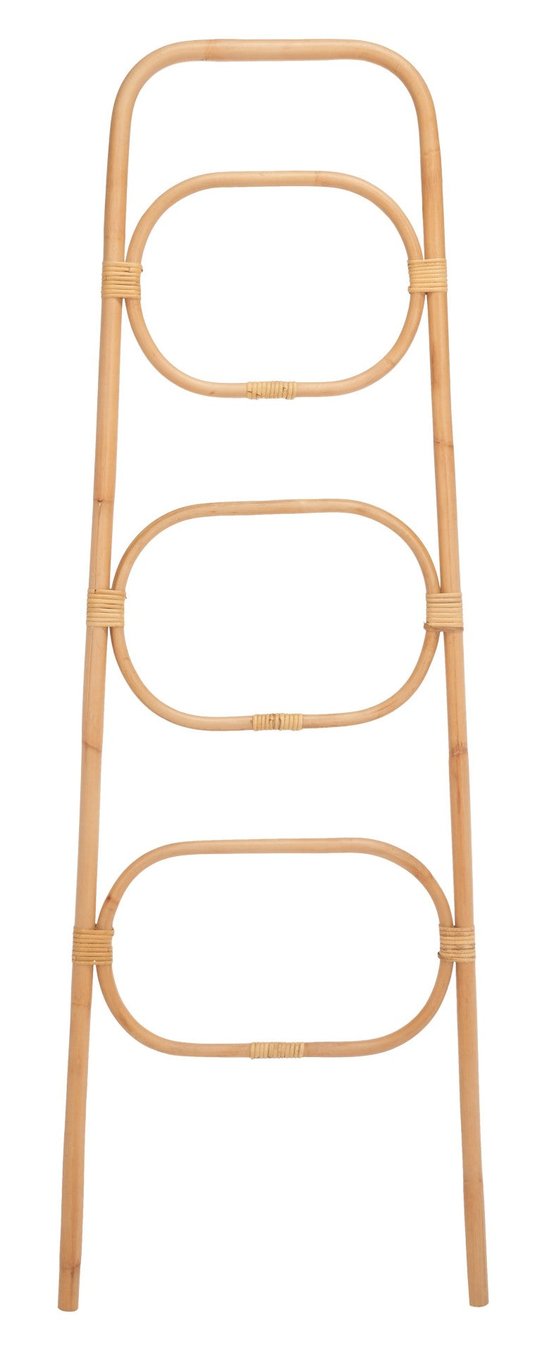 Safavieh Keita Three-Tier Rattan Towel Hanger For Coastal Decor - Space-Saving, Stylish Bathroom Storage Solution Natural STG6502A
