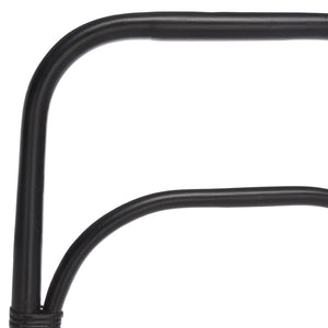 Safavieh Keita Three-Tier Rattan Towel Hanger For Coastal Decor - Space-Saving, Stylish Bathroom Storage Solution Black STG6502B