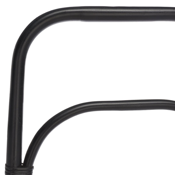 Safavieh Keita Three-Tier Rattan Towel Hanger For Coastal Decor - Space-Saving, Stylish Bathroom Storage Solution Black STG6502B
