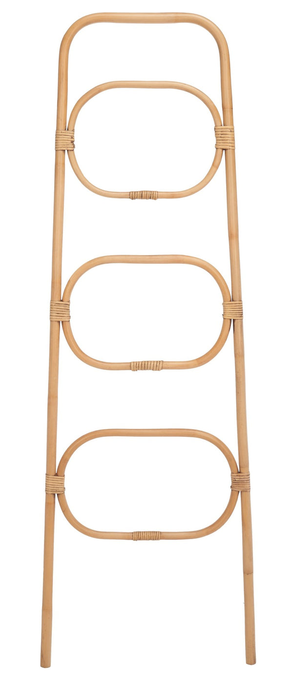Safavieh Keita Three-Tier Rattan Towel Hanger For Coastal Decor - Space-Saving, Stylish Bathroom Storage Solution Honey Brown Wash STG6502C