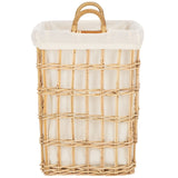 Safavieh Runa Basket W/ Liner Natural / White  Wood STG6504A