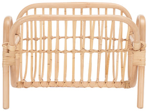 Safavieh Selby Magazine Rack - Natural Rattan Storage Solution With Chic Curves For A Cozy Reading Nook STG6505A