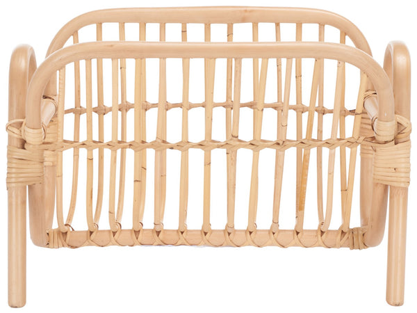 Safavieh Selby Magazine Rack - Natural Rattan Storage Solution With Chic Curves For A Cozy Reading Nook STG6505A
